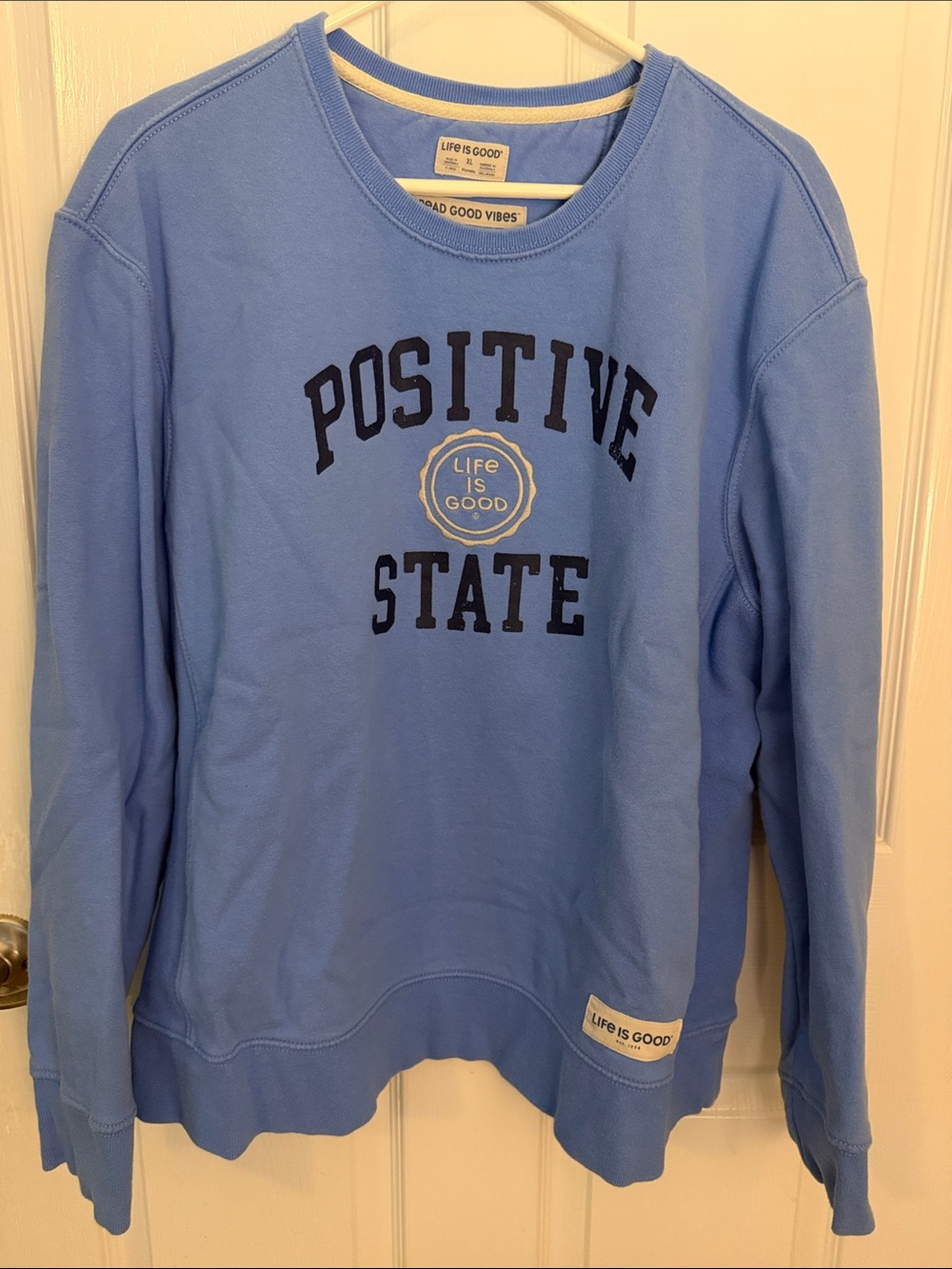 Life Is Good Women’s Positive State Crewneck Sweatshirt Size XL